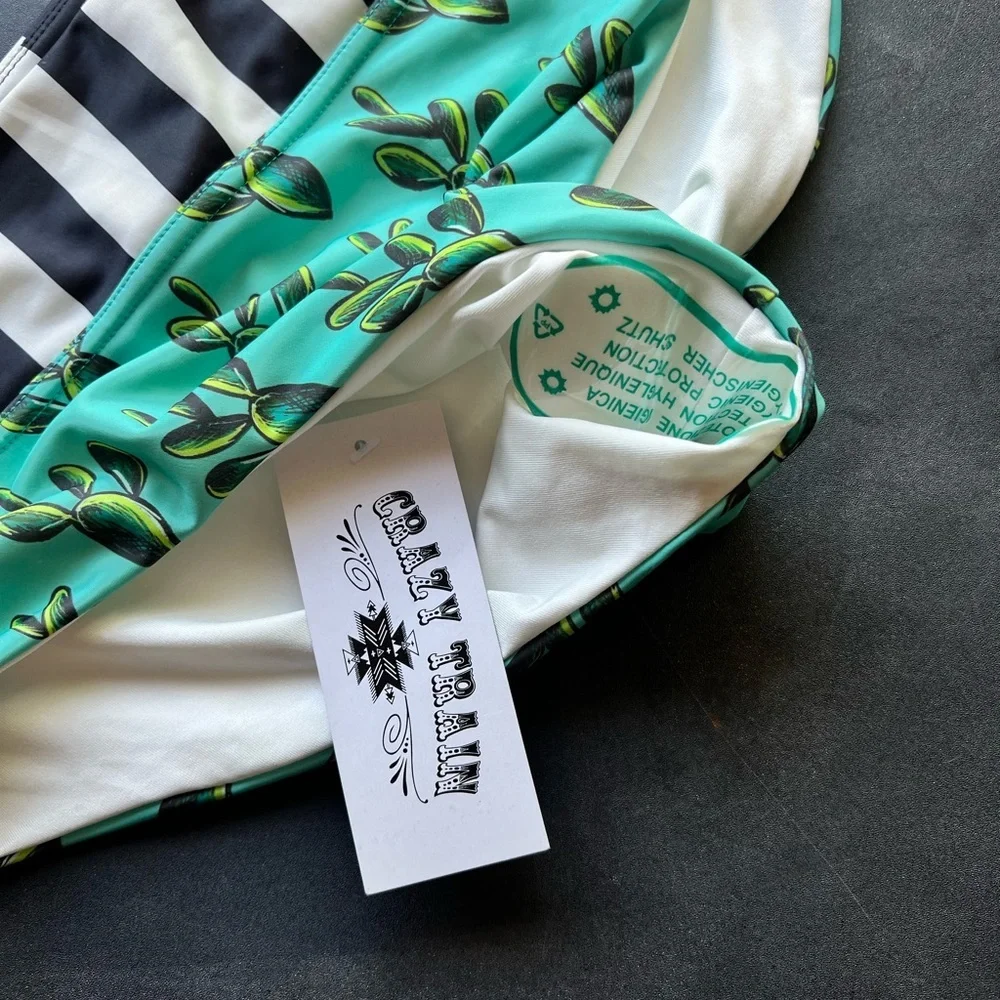Cactus & Stripes Bathing Suit Bottoms Size Small